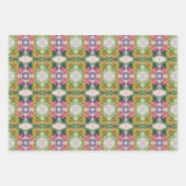 Kleurrijke bloemblaadjes Waterverf Patroon Schilde Inpakpapier Vel (Voorkant)