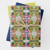 Kleurrijke bloemblaadjes Waterverf Patroon Schilde Inpakpapier Vel (In situ)