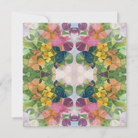 Kleurrijke bloemblaadjes Waterverf Patroon Schilde Kaart (Voorkant)