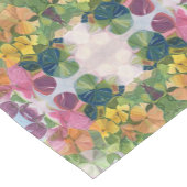 Kleurrijke bloemblaadjes Waterverf Patroon Schilde Korte Tafelloper (Hoek)