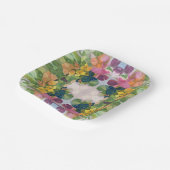 Kleurrijke bloemblaadjes Waterverf Patroon Schilde Papieren Bordje (Gebogen)