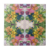 Kleurrijke bloemblaadjes Waterverf Patroon Schilde Tegeltje (Voorkant)