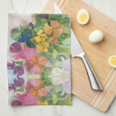 Kleurrijke bloemblaadjes Waterverf Patroon Schilde Theedoek (Quarter Fold)
