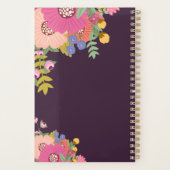 Kleurrijke bloemboeket naam planner (Achterkant)