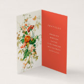 Kleurrijke  bloemboog visitekaartje (Binnen)