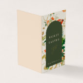 Kleurrijke  bloemboog visitekaartje (Buitenkant)