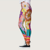 kleurrijke bloemcluster leggings (Links)