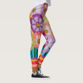 kleurrijke bloemcluster leggings (Rechts)
