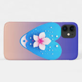 Kleurrijke bloemcompositie op blauwe achtergrond Case-Mate iPhone case (Achterkant (horizontaal))