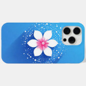 Kleurrijke bloemcompositie op blauwe achtergrond Case-Mate iPhone case (Achterkant (horizontaal))