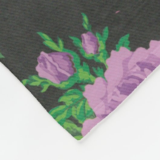 kleurrijke bloemdecoratieve roos fleece deken (Hoek)