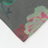kleurrijke bloemdecoratieve roos fleece deken (Hoek)