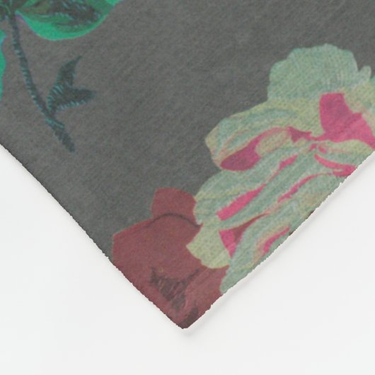 kleurrijke bloemdecoratieve roos fleece deken (Hoek)