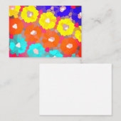 kleurrijke bloemdruk notitiekaartje (Voorkant / Achterkant)