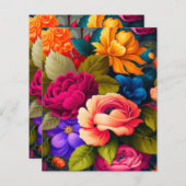 Kleurrijke bloemen (Voorkant / Achterkant)