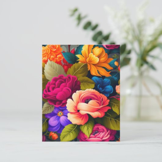 Kleurrijke bloemen (Staand voorkant)