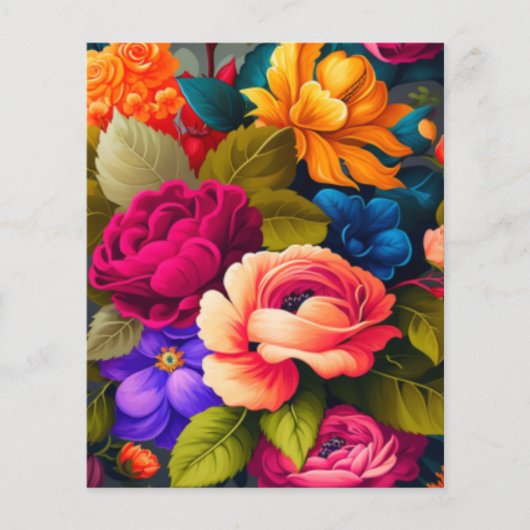 Kleurrijke bloemen (Voorkant)