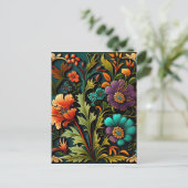 Kleurrijke bloemen3D effect achtergrond Briefkaart (Staand voorkant)