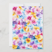 Kleurrijke Bloemen 55e Verjaardagsfeest Kaart (Achterkant)