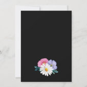 Kleurrijke Bloemen 60ste Verjaardagsfeest Kaart (Achterkant)