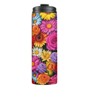Kleurrijke bloemen #79 - thermosbeker