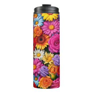 Kleurrijke bloemen #79 - thermosbeker