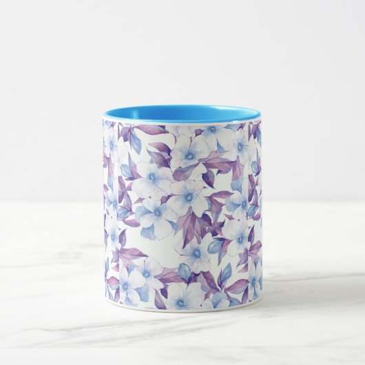 Kleurrijke bloemen Abstract schilderij Mok (Midden)