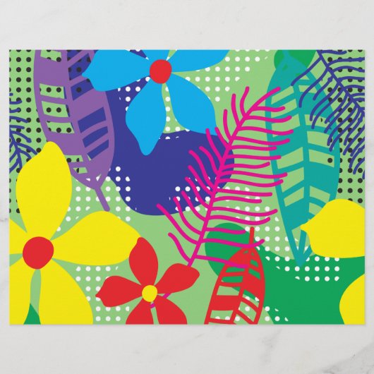 Kleurrijke bloemen achtergrond flyer (Voorkant)