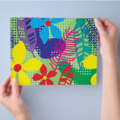 Kleurrijke bloemen achtergrond flyer (Hand)