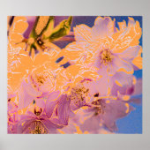 Kleurrijke bloemen afdrukken poster (Voorkant)