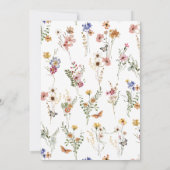 Kleurrijke Bloemen Afstuderen Aankondiging (Achterkant)