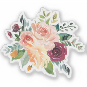 Kleurrijke bloemen arrangement sticker