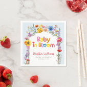 Kleurrijke Bloemen Baby in Bloom Baby shower serve Servet (Insitu)