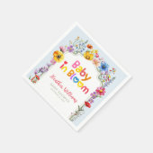 Kleurrijke Bloemen Baby in Bloom Baby shower serve Servet (Hoek)