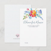 Kleurrijke bloemen Baby shower Advies Kaarten (Voorkant / Achterkant)