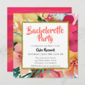 Kleurrijke Bloemen Bachelorette Party Uitnodiging (Voorkant / Achterkant)