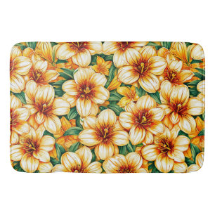 Kleurrijke bloemen badmat