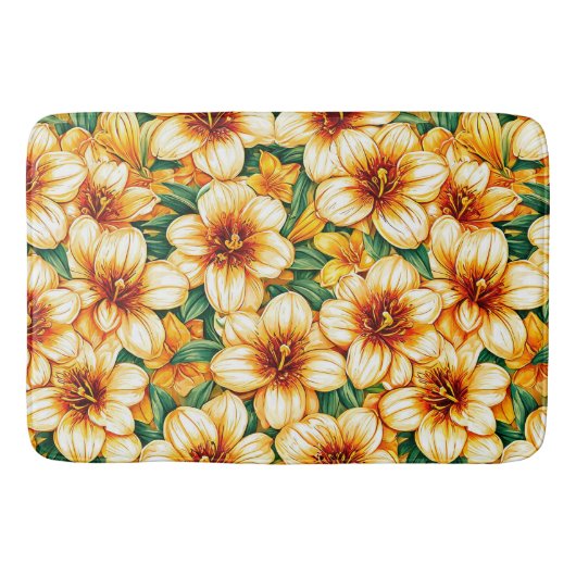 Kleurrijke bloemen badmat (Voorkant)