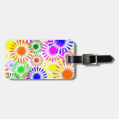 Kleurrijke Bloemen Bagagelabel (Voorkant horizontaal)