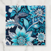 Kleurrijke Bloemen Batik Art Gift Labels (Voorkant)