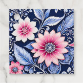 Kleurrijke Bloemen Batik Art Gift Labels (Voorkant)