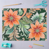 Kleurrijke Bloemen Batik Art Tissue Papier (Craft)