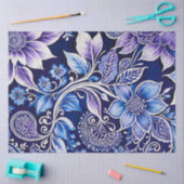 Kleurrijke Bloemen Batik Art Tissue Papier (Craft)