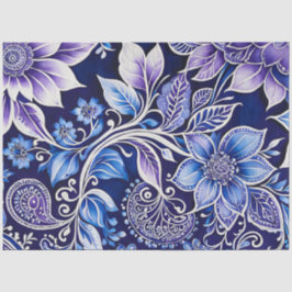 Kleurrijke Bloemen Batik Art Tissue Papier