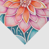 Kleurrijke Bloemen Batik Art Tissue Papier (Detail)