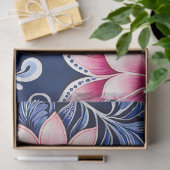 Kleurrijke Bloemen Batik Art Tissue Papier (Geschenk)