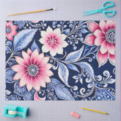 Kleurrijke Bloemen Batik Art Tissue Papier (Craft)