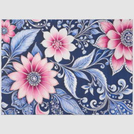 Kleurrijke Bloemen Batik Art Tissue Papier