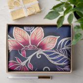 Kleurrijke Bloemen Batik Art Tissue Papier (Geschenk)