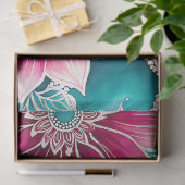 Kleurrijke Bloemen Batik Art Tissue Papier (Geschenk)